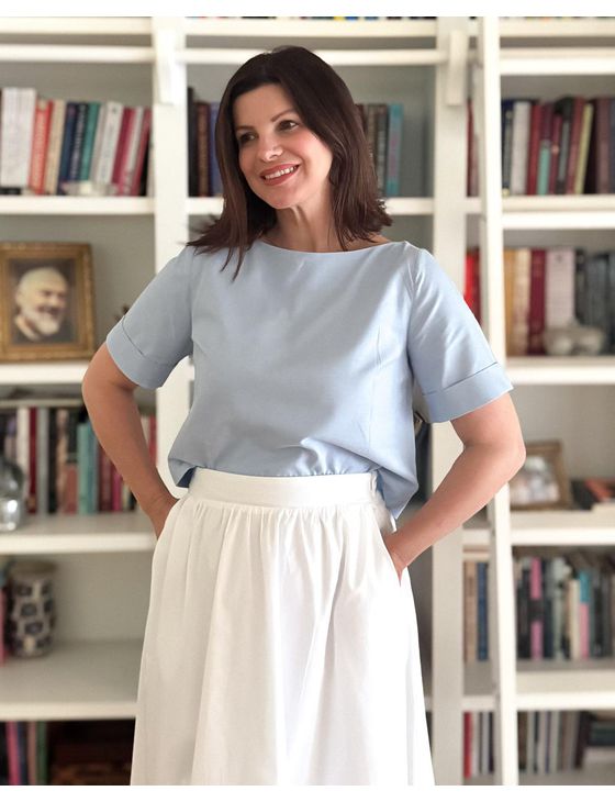 Blusa Olivia Azul Claro