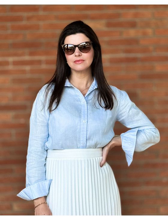 Camisa feminina Azul Claro