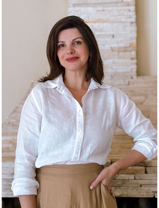 Camisa feminina branca 