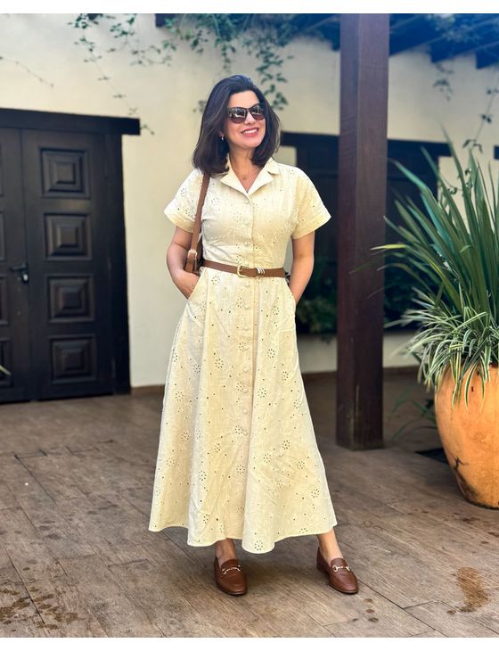 Vestido de Laise Jolie Marfim