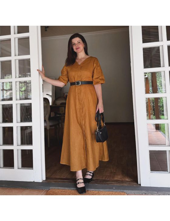 Vestido Puro Linho Lorena Terroso