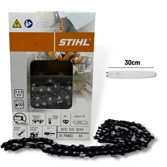 Corrente STIHL 61 PMM3 30cm - 3/8” 1,1mm - Corte Preciso e S | RR