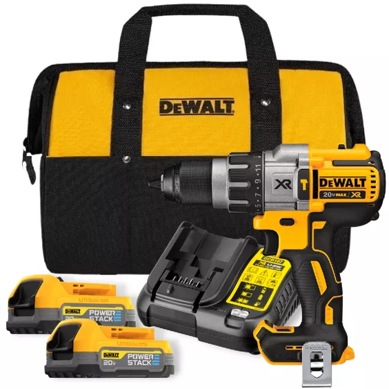 Parafusadeira DEWALT DCD996 20V XR + 2 Bat. PowerStack | RR PARAFUSOS