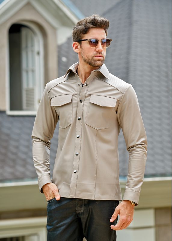 Camisa de Couro Masculina Fendi Henry 