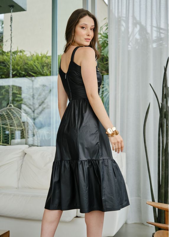 Vestidos de couro 2019 discount