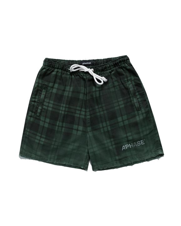 TWILL SHORTS - CHECKED GREEN - APHASE