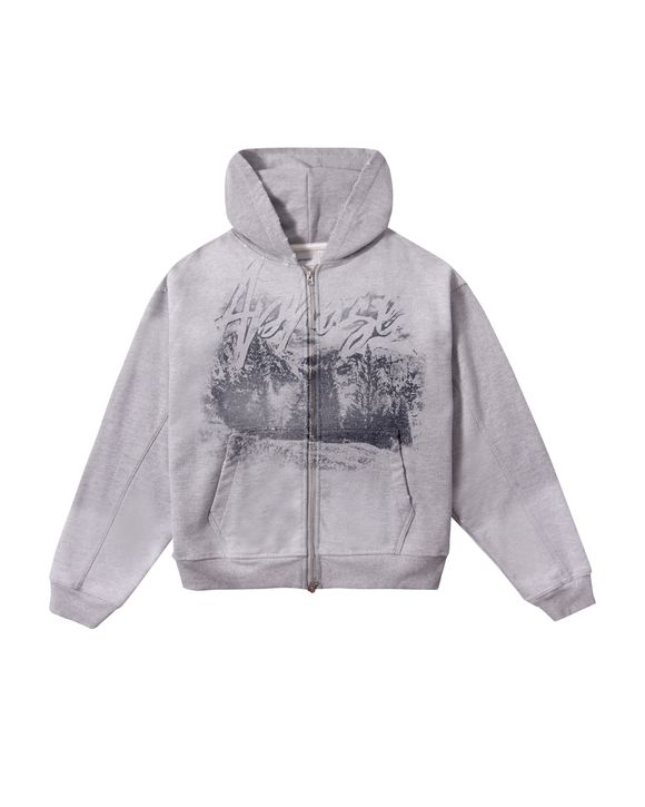 WOODS ZIP HOODIE - MIXED GRAY - APHASE