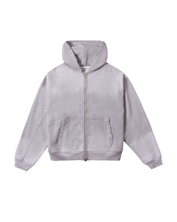 ZIPPED HOODIE - MIXED GRAY - APHASE