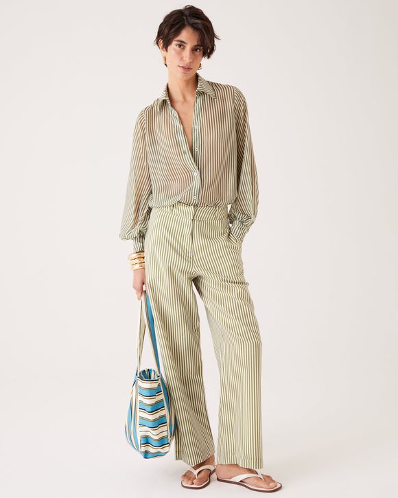 PANTACOURT LINHO MONICA VERDE TOSCANA - AUGUST