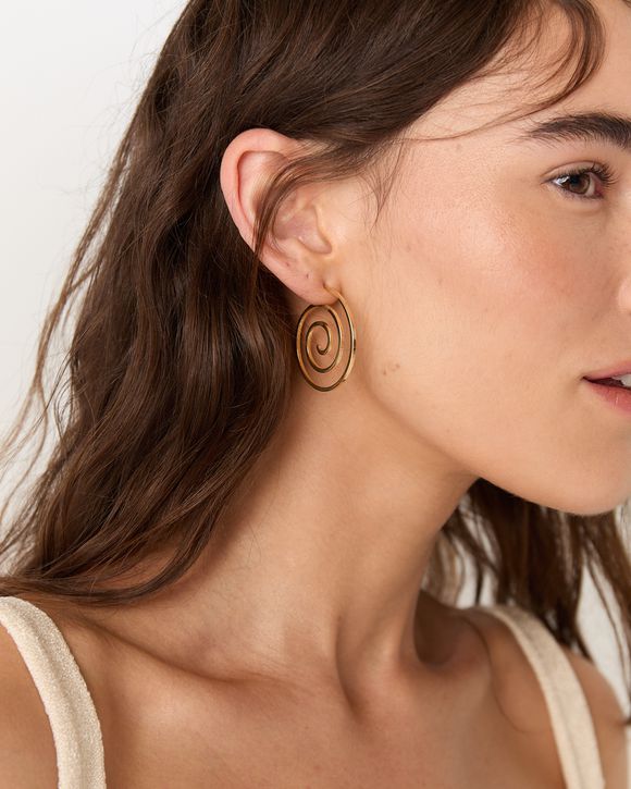 Brinco Espiral Dourado - Collab Luiza Dias 111 EDI... - AUGUST