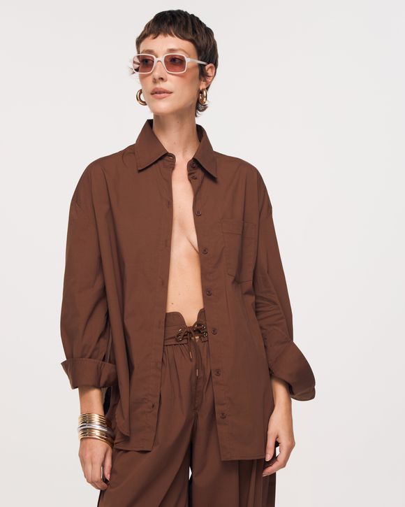 CAMISA CLEO MARROM CAPPUCCINO - AUGUST