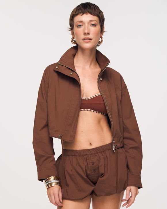 CASACO BOMBER AMELIE MARROM CAPPUCCINO - AUGUST