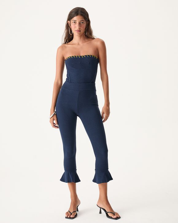 CALÇA CORSARIO AZUL NOITE JOANNE - AUGUST