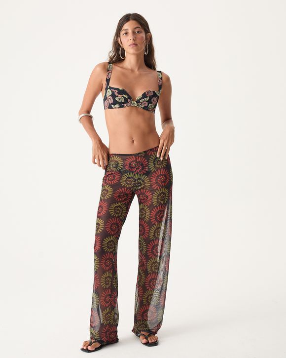 CALÇA TULE ESTAMPADA CONCHAS YASMIM - AUGUST