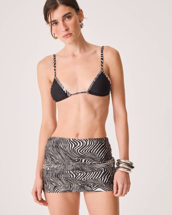 Saia Biquini Laura Animal Print Zebra - AUGUST