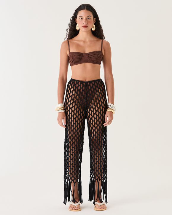 CALÇA MACRAME PRETA PAOLA - AUGUST
