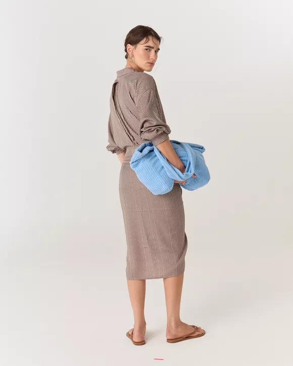 BOLSA ATOALHADA AZUL AUGUST - AUGUST