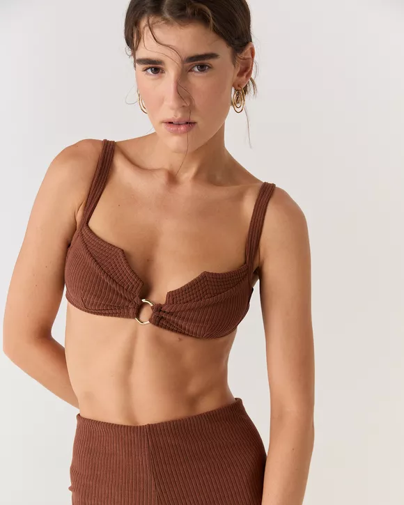 TOP BIQUINI MARROM JULLY - AUGUST