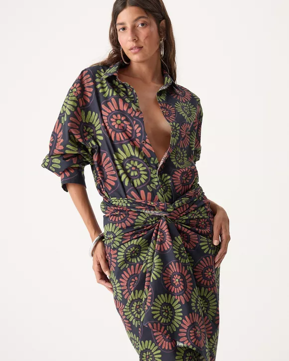 Camisa Gabi Estampa de Conchas em Algodão - AUGUST