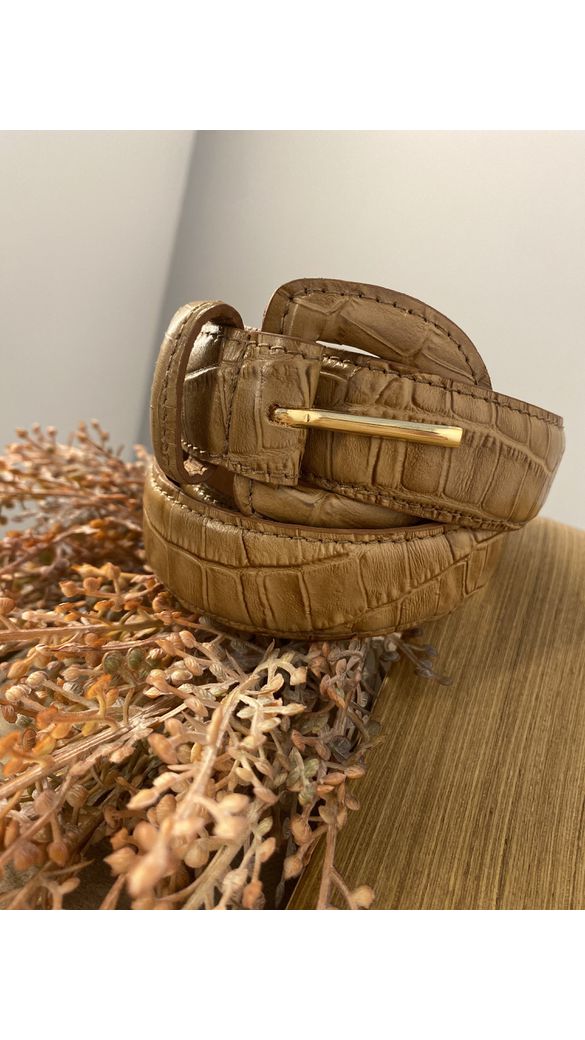 Cinto Croco Fivela Encapada - Beaberry | Loja Oficial