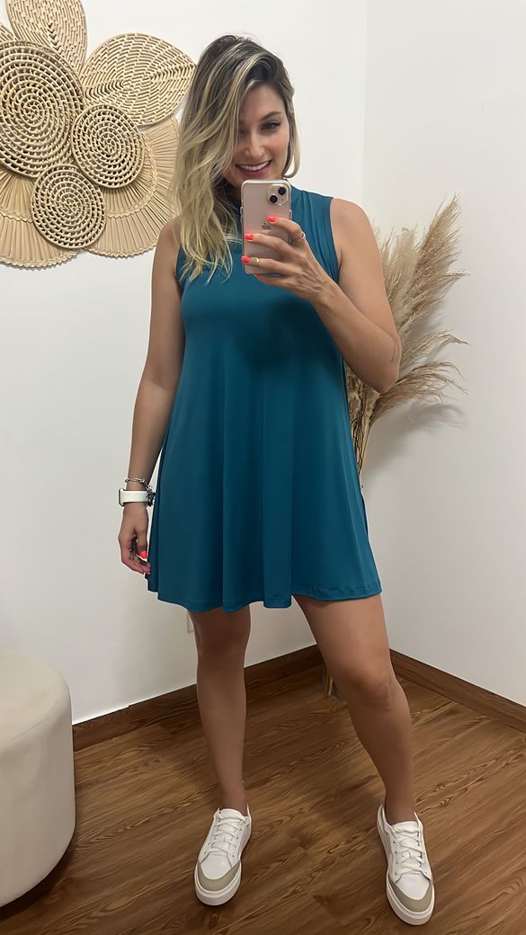 Vestido May Petróleo - Beaberry | Loja Oficial