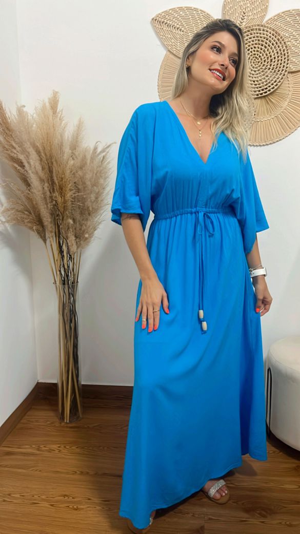 Vestido Longo Azul - Beaberry | Loja Oficial