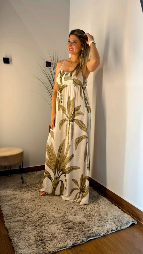 Vestido Longo Estampado - Beaberry | Loja Oficial