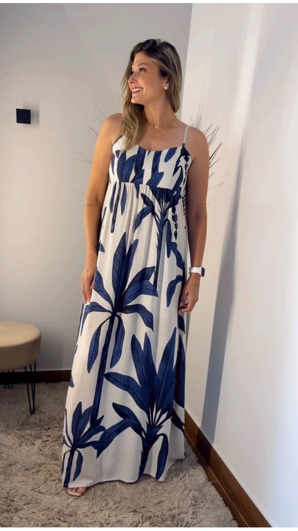 Vestido Longo Estampado - Beaberry | Loja Oficial