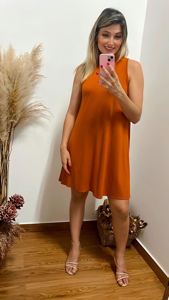 Vestido May Telha - Beaberry | Loja Oficial