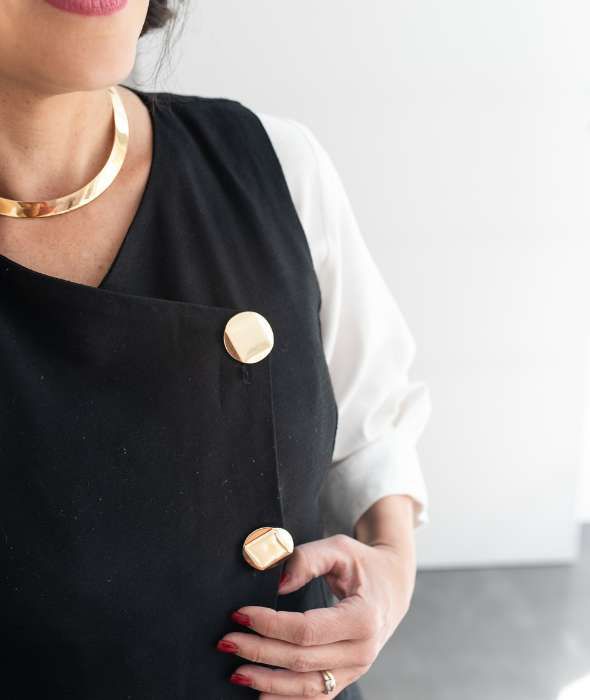 Colete Irregular Marina Preto