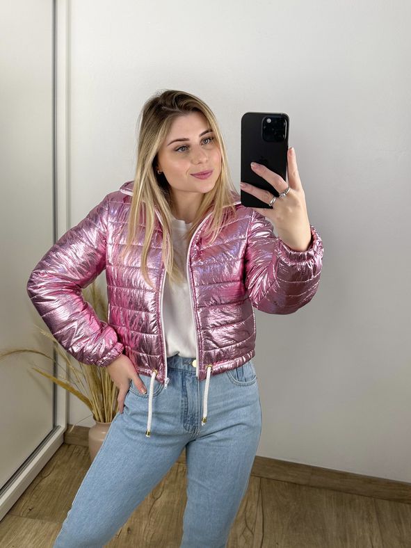 Jaqueta Puffer Rosa