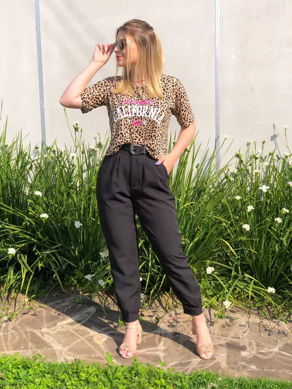 Cal a Alfaiataria Preta RAFITA MODA FEMININA