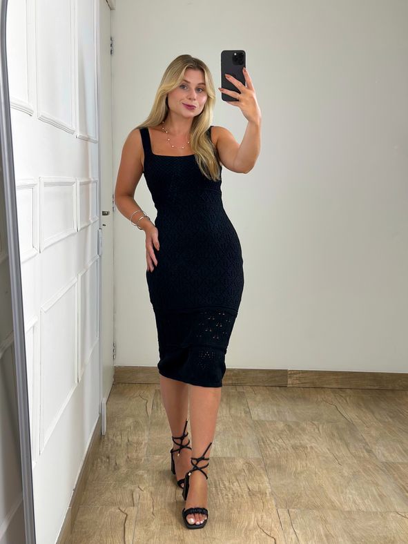 Vestido Modal Tubinho Preto