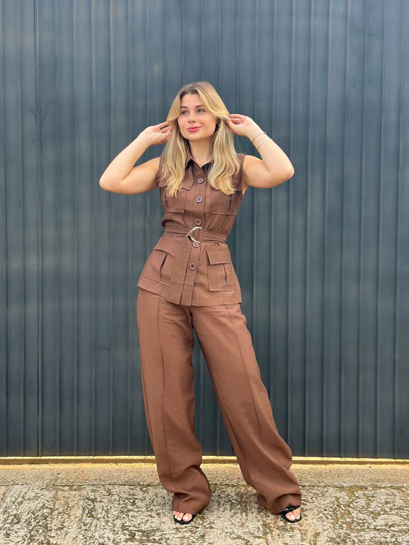 Conjunto Alfaiataria Marrom