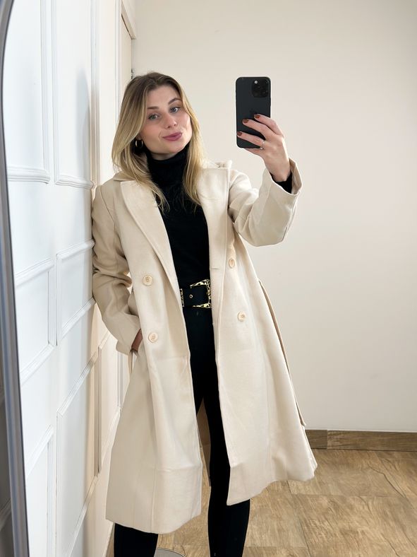 Sobretudo Alongado Off White