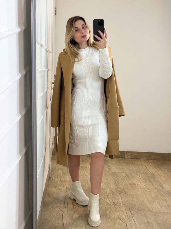 Vestido Midi Modal Branco