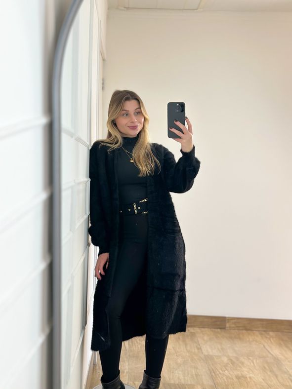 Casaco Tricot Preto