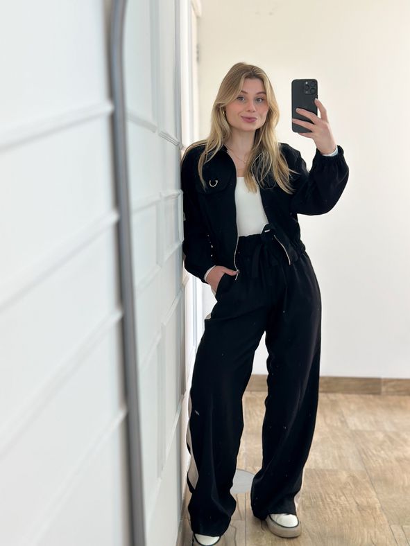 Conjunto Calça e Casaco Preto