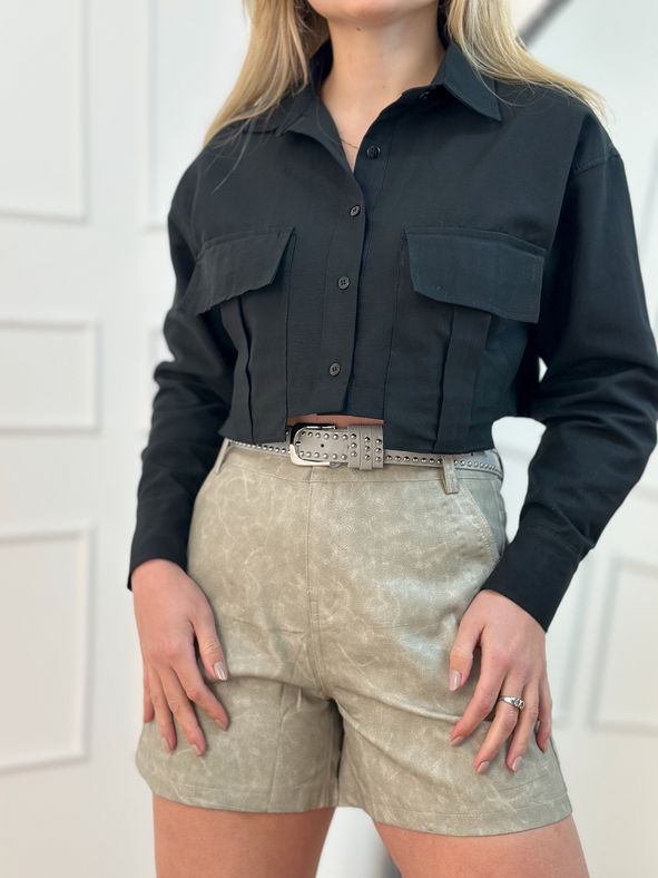 Short Courino Cinza