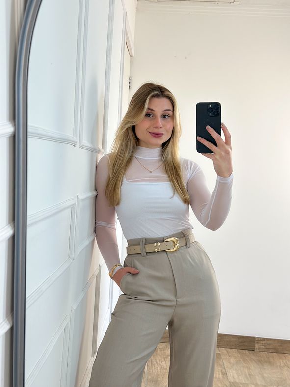 Blusa Tule Branca