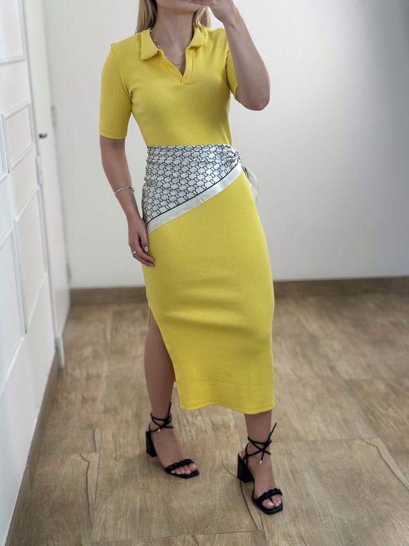 Vestido Ribana Polo Amarelo