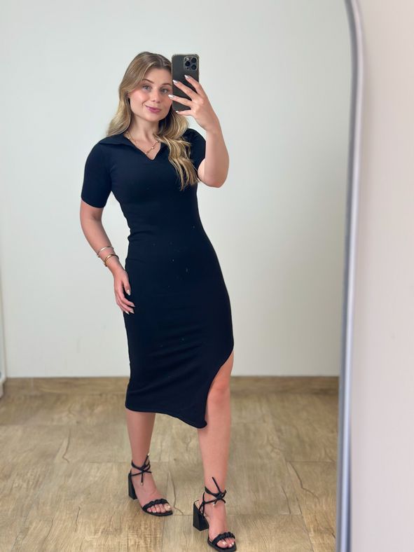 Vestido Modal Polo Preto