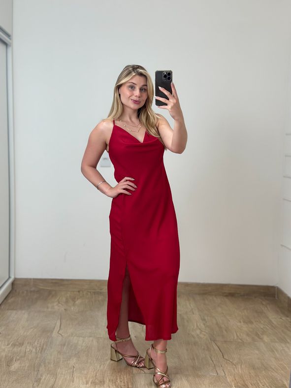 Vestido Midi Vermelho