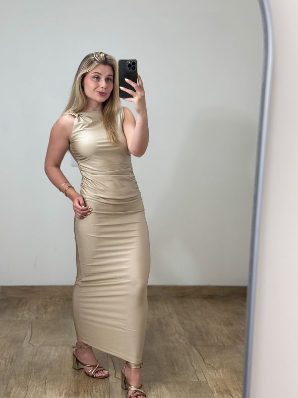 Vestido Longo Champagne