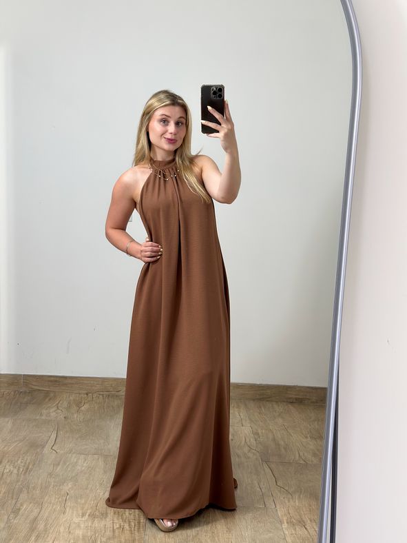 Vestido Duna Marrom
