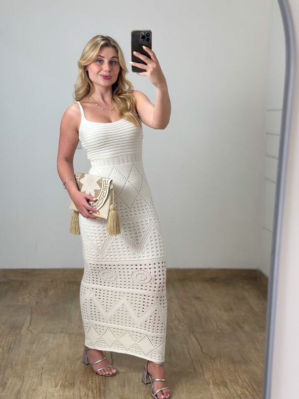 Vestido Modal Longo Branco