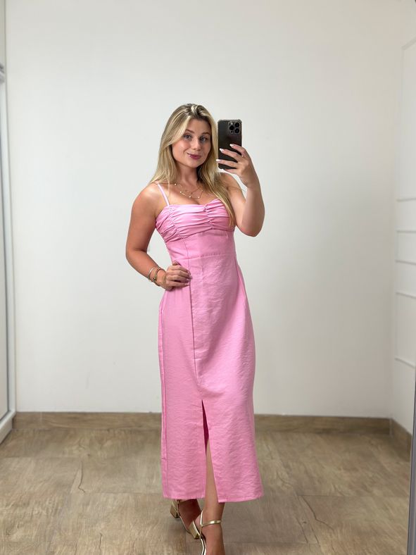 Vestido Midi Marrant Rosa