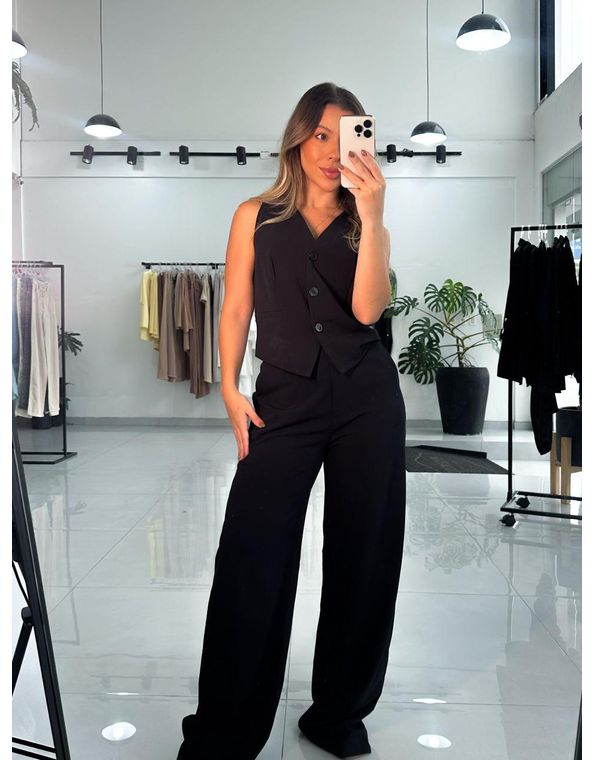 Conjunto Colete Estela Preto - FORMOSA