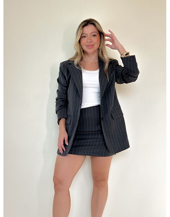 Conjunto Blazer Joana Cinza Escuro - FORMOSA