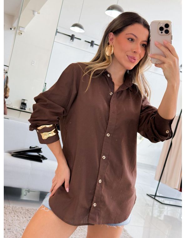 Camisa Zana Marrom - FORMOSA